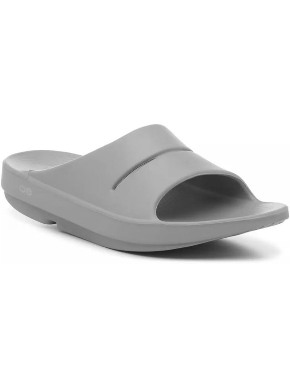 Unisex Moonstone Grey Recovery Slide Sporty Open-Toe Slip-On Comfort Sandals